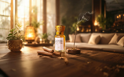 Pure sandalwood attar blend by AG Perfumes used for meditation and relaxation