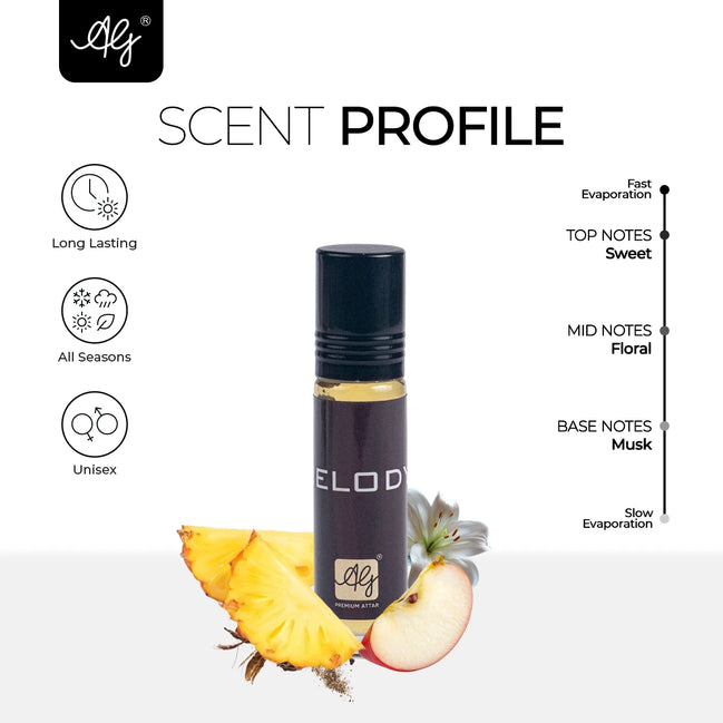 AG Melody Non-Alcoholic 8ML Roll-on Attar for Men & Women