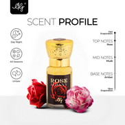 AG Rose Albany Non-Alcoholic 6ML Roll-on Attar for Men & Women