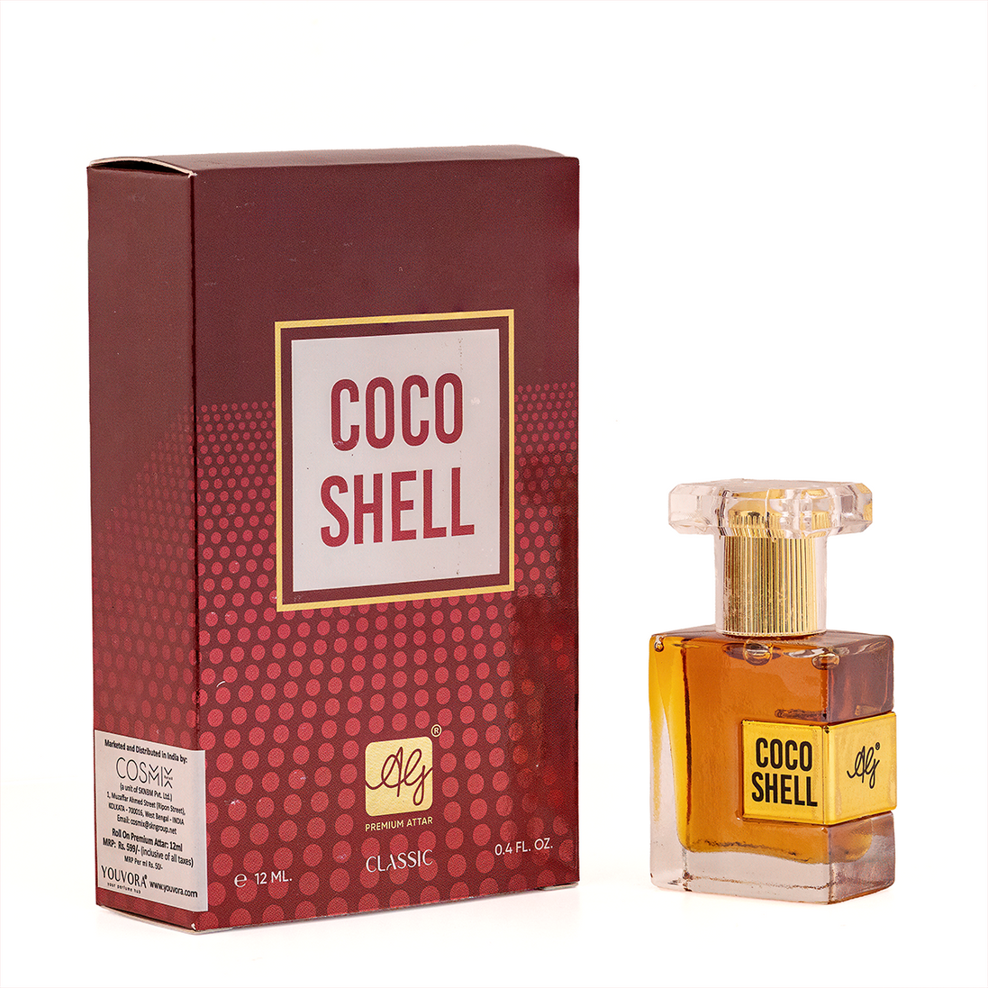 AG Coco Shell Non-Alcoholic 12ML Roll-on Attar for Men & Women
