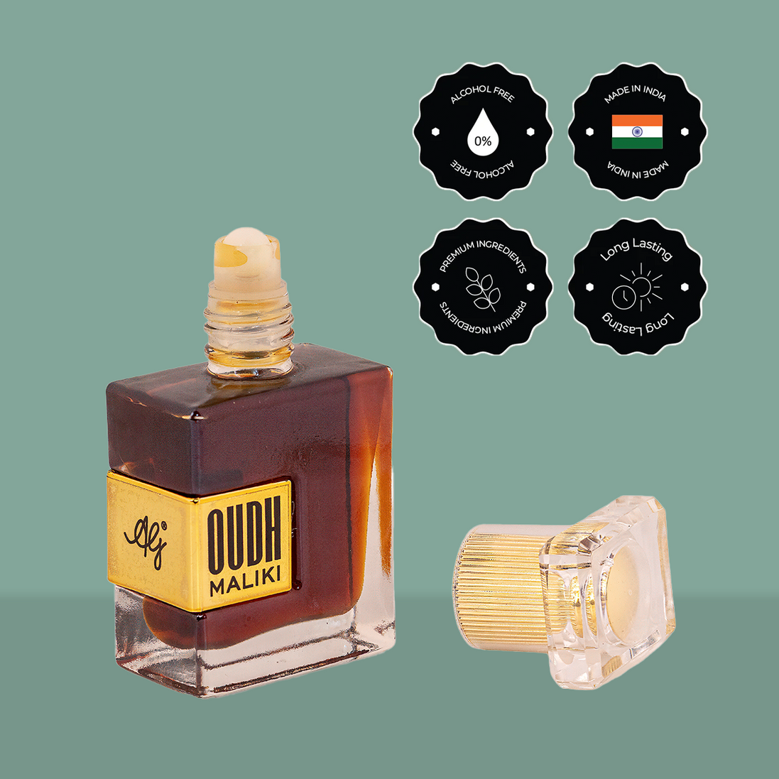 AG Oudh Malaki Non-Alcoholic 12ML Roll-on Attar for Men & Women