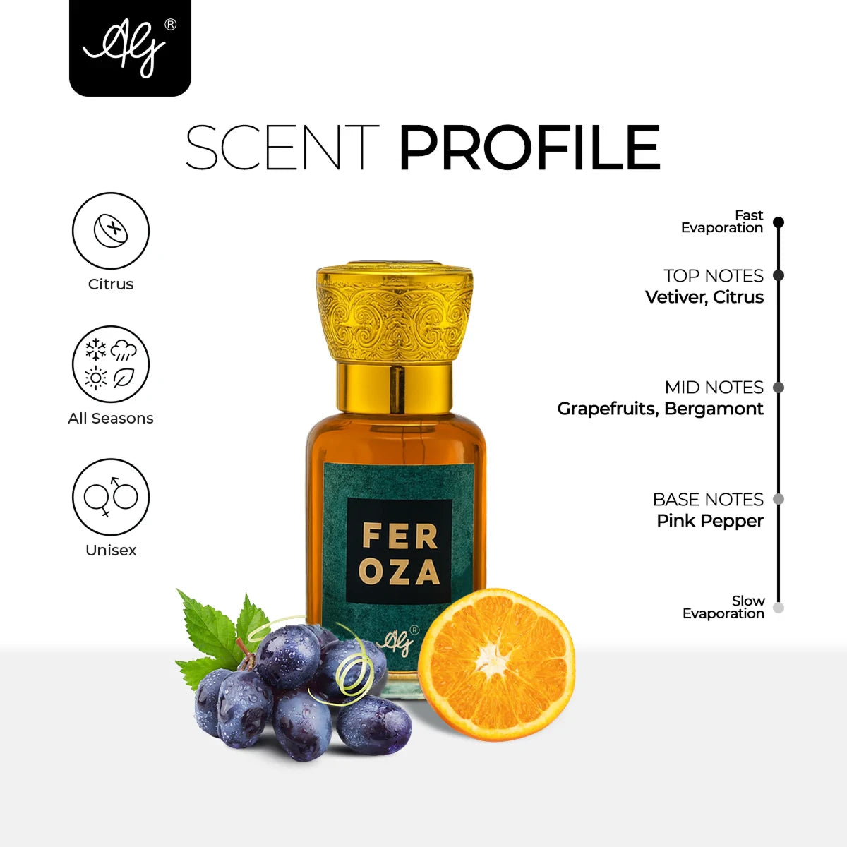 AG Feroza Non-Alcoholic Attar 12ML for Men & Women